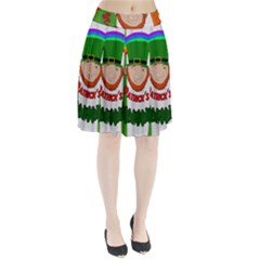 St  Patricks Day  Pleated Skirt by Valentinaart