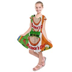 St  Patricks Day  Kids  Short Sleeve Dress