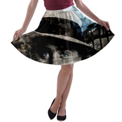 Al Capone  A-line Skater Skirt by Valentinaart