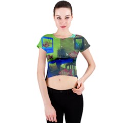 Natural Habitat Crew Neck Crop Top by Valentinaart