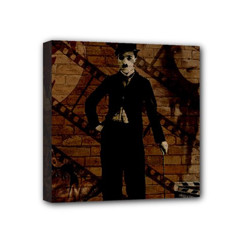 Charlie Chaplin  Mini Canvas 4  X 4  by Valentinaart