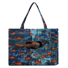 Urban Swimmers   Medium Zipper Tote Bag by Valentinaart