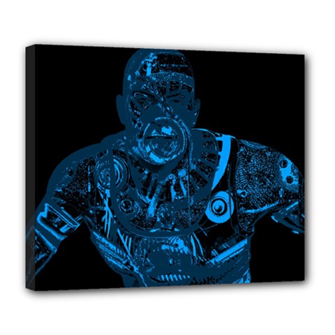 Warrior - Blue Deluxe Canvas 24  X 20  