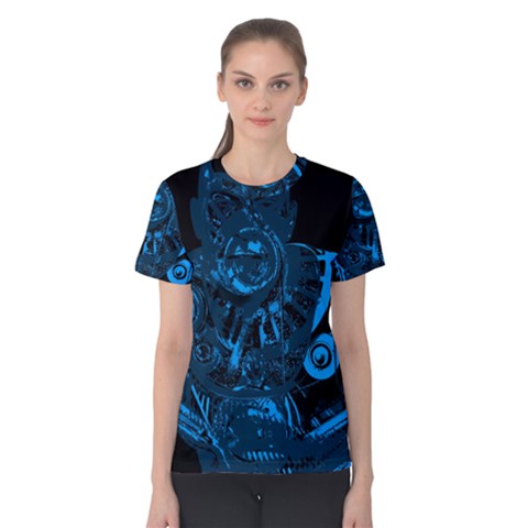 Warrior - Blue Women s Cotton Tee by Valentinaart