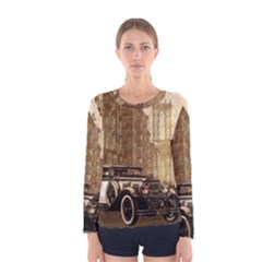 Vintage Old Car Women s Long Sleeve Tee