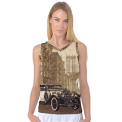 Vintage Old Car Women s Basketball Tank Top by Valentinaart