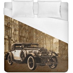 Vintage Old Car Duvet Cover (king Size) by Valentinaart