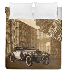 Vintage Old Car Duvet Cover Double Side (queen Size) by Valentinaart