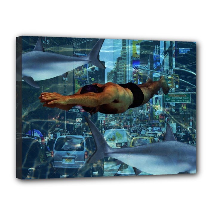 Urban swimmers   Canvas 16  x 12 