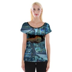 Urban swimmers   Women s Cap Sleeve Top