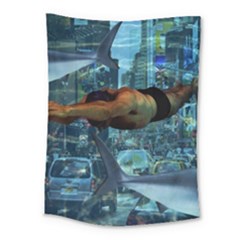 Urban swimmers   Medium Tapestry