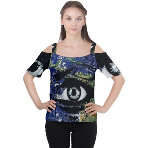 Mother Earth  Women s Cutout Shoulder Tee by Valentinaart