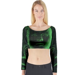 Code  Long Sleeve Crop Top by Valentinaart