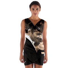 Gone With The Wind Wrap Front Bodycon Dress