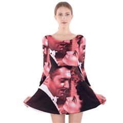 Gone With The Wind Long Sleeve Velvet Skater Dress