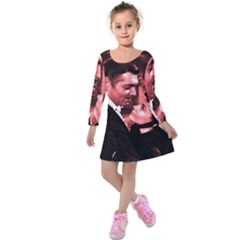 Gone With The Wind Kids  Long Sleeve Velvet Dress by Valentinaart