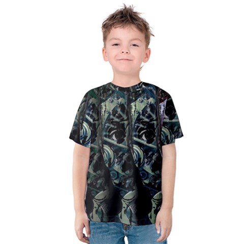 Cyber Kid Kids  Cotton Tee by Valentinaart