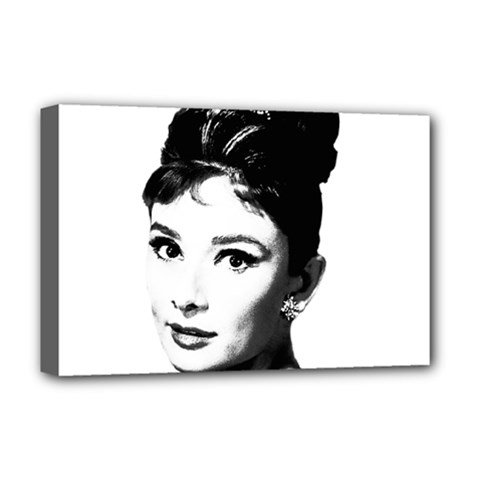 Audrey Hepburn Deluxe Canvas 18  X 12   by Valentinaart