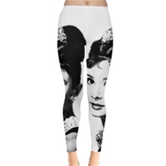 Audrey Hepburn Leggings  by Valentinaart