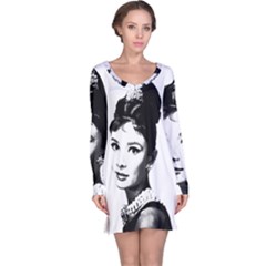 Audrey Hepburn Long Sleeve Nightdress by Valentinaart