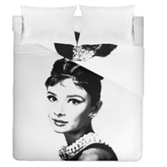 Audrey Hepburn Duvet Cover Double Side (queen Size) by Valentinaart