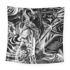 Gray Girl  Square Tapestry (large)