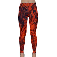 Red Girl Classic Yoga Leggings by Valentinaart