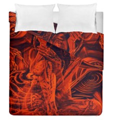 Red Girl Duvet Cover Double Side (queen Size) by Valentinaart