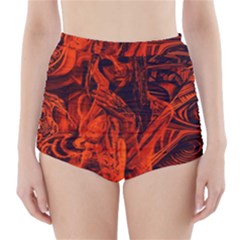 Red Girl High-waisted Bikini Bottoms