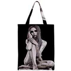 Stone Girl Zipper Classic Tote Bag by Valentinaart