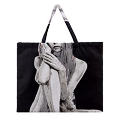 Stone Girl Zipper Large Tote Bag by Valentinaart