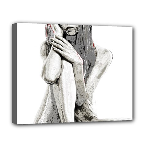 Stone Girl Deluxe Canvas 20  X 16   by Valentinaart