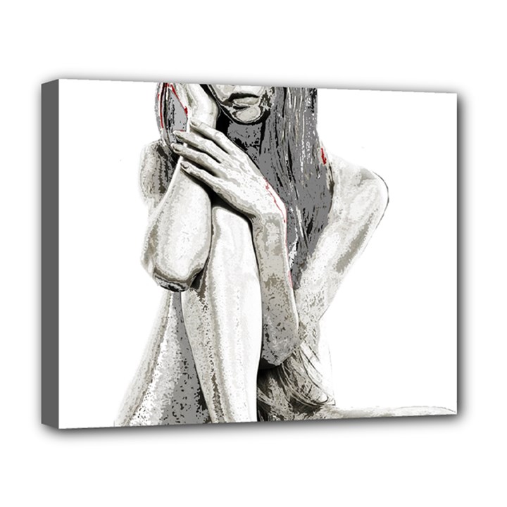 Stone girl Deluxe Canvas 20  x 16  