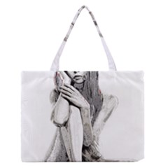 Stone Girl Medium Zipper Tote Bag by Valentinaart