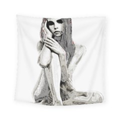 Stone Girl Square Tapestry (small) by Valentinaart