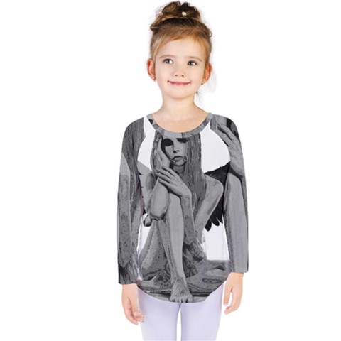 Stone Angel Kids  Long Sleeve Tee by Valentinaart