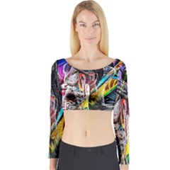 Graffiti Girl Long Sleeve Crop Top