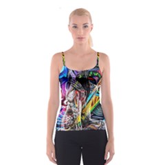 Graffiti Girl Spaghetti Strap Top by Valentinaart