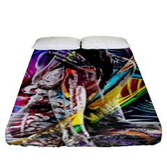 Graffiti Girl Fitted Sheet (queen Size) by Valentinaart