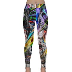 Graffiti Girl Classic Yoga Leggings by Valentinaart