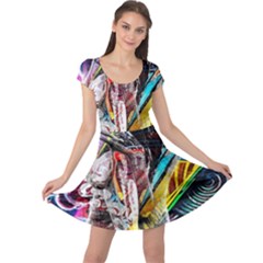 Graffiti Girl Cap Sleeve Dresses by Valentinaart