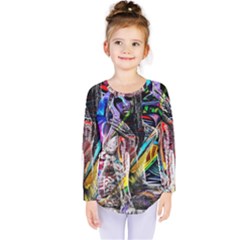 Graffiti Girl Kids  Long Sleeve Tee