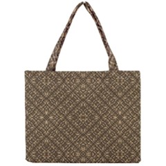 Wooden Ornamented Pattern Mini Tote Bag