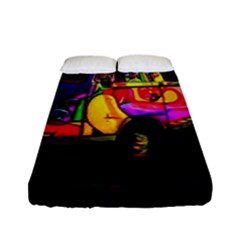 Hippie Van  Fitted Sheet (full/ Double Size) by Valentinaart