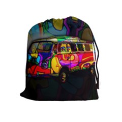 Hippie Van  Drawstring Pouches (extra Large)