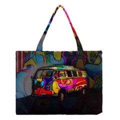 Hippie Van  Medium Tote Bag by Valentinaart