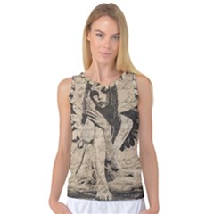 Vintage Angel Women s Basketball Tank Top by Valentinaart