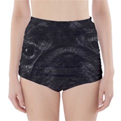 Black Bulldog High-waisted Bikini Bottoms