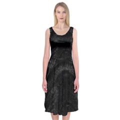 Black Bulldog Midi Sleeveless Dress