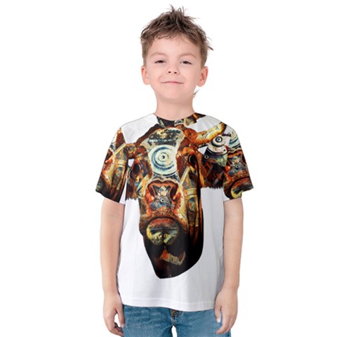 Artistic Cow Kids  Cotton Tee by Valentinaart